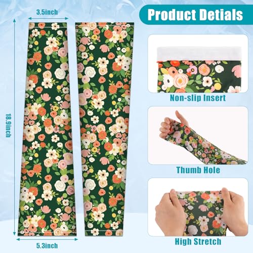 Image of Bebila Gardening Sleeves for Women Farm UV Sun Protection Anti-Scratch Cooling Sleeves with Thumb Hole Arms Cover Outdoors
