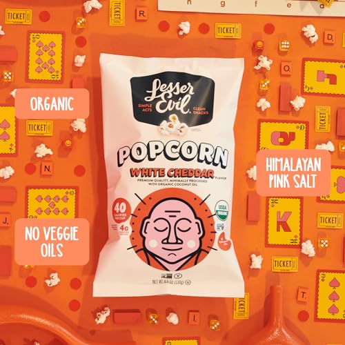 Image of Lesser Evil Popcorn Wht Cheddar Org 4.6 OZ