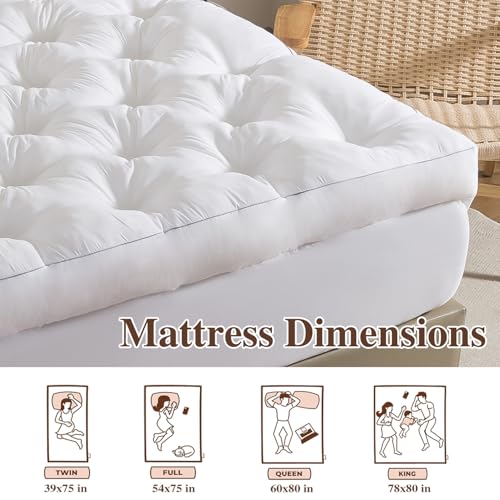 WhatsBedding 5 Inch Memory Foam Mattress Topper (Queen, 60x80),Deep Pocket - image 7