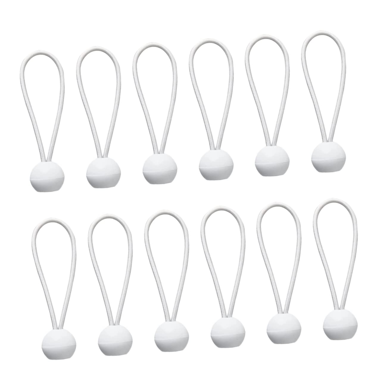 WOONEKY Corde Élastique Mini Cordons Élastiques Usage Intensif Extérieur Attaches De Tente Ajustable Cordon D'arrimage Robuste Belvédère Tente pour Trampoline Émulsion Blanche