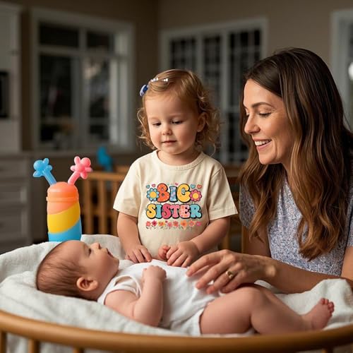 Image of Big Sister Shirt Toddler Shirts Promoted to Big Sister Announcement Big Sis Tees Little Kids Top 2-7T