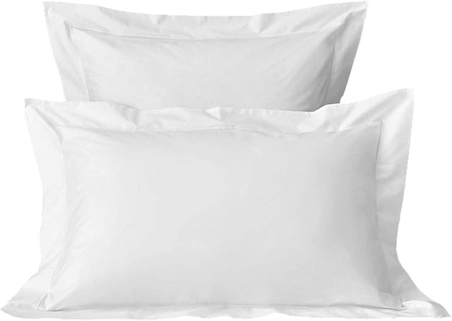 Cotton White King Size Oxford Pillow Cases 2 Pack, 400 Thread Count 100% Long Staple Combed Cotton King Size Pillow Cover, Sateen Weave King PillowCases 50 x 90cm (Cooling Pillow Case) - Pizuna