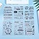 Silikonstempel Sprüche Deutsch Set,6 Blätter Geburtstag Stempel,Clear Stamps Glückwünsche,Blumen Clearstamp Set für DIY Bullet Journal Scrapbooking Fotoalbum Stempelset