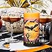 DRomance Halloween LED Flameless Pillar Candles Battery Operated with 6 Hour Timer Set of 3 Orange Wax Warm Light Flickering Witch Bats Castle Spooky Decals Halloween Decor Gifts(3 x 6 Inch)