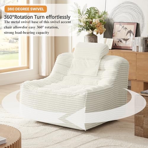 Sillón Giratorio Pana Blanco miniatura 3