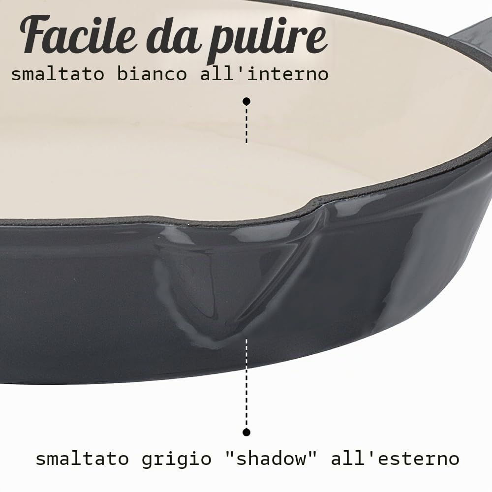 GSW Stahlwaren GmbH Pan, 26 x 6 cm, Ghisa, Grey, 2 l