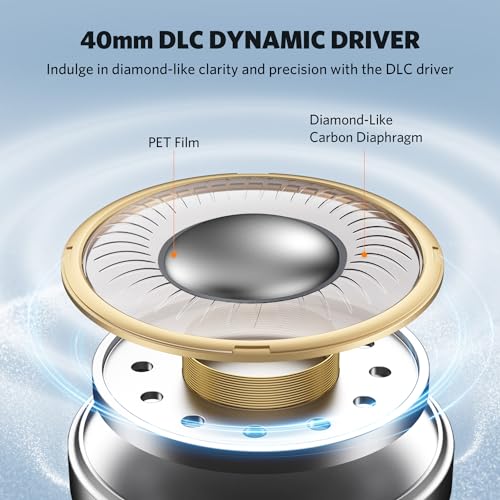 EarFun Wave Pro Active Noise Canceling Headphones, Wireless Over Ear Bluetooth Headphones, LDAC Hi-Res Sound, 5 Mics AI Clear Call, 80H Playtime, Multipoint Connection, Comfort Fit, Custom EQ via App - Image 6