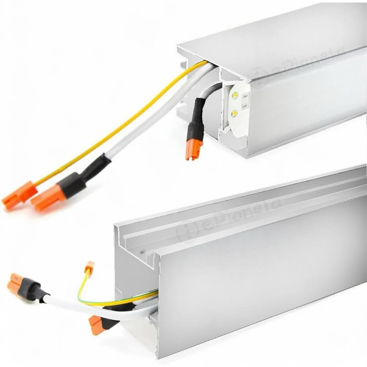 TOT ELECTRIC Plafoniera led lineare 40W 120cm collegabile modulabile lampada da soffitto Bianco luce bianca naturale calda per ufficio casa