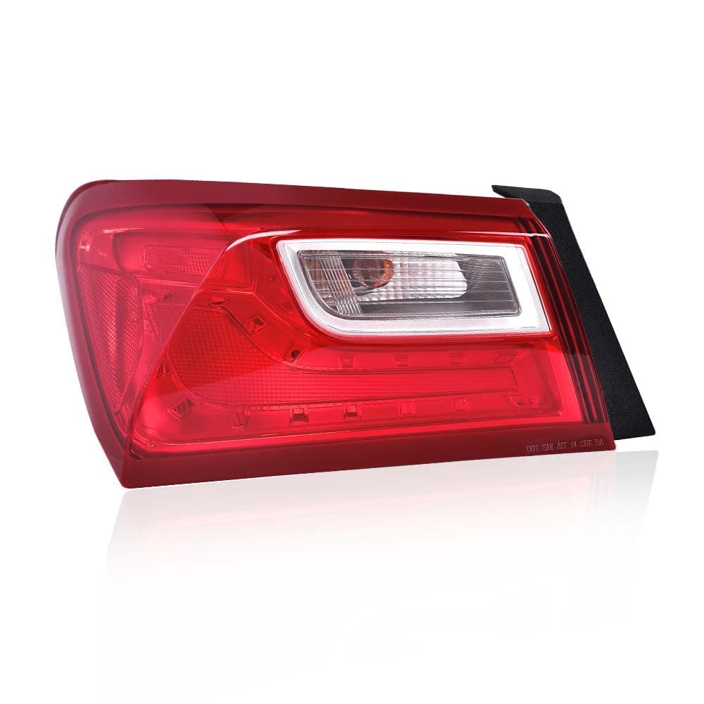 G-PLUS Outer Tail Light Left Side Compatible with Chevy Malibu XL 2016 2017 2018 2019 2020 2021 2022 Driver Side Rear Brake Stop Lamp Red lens