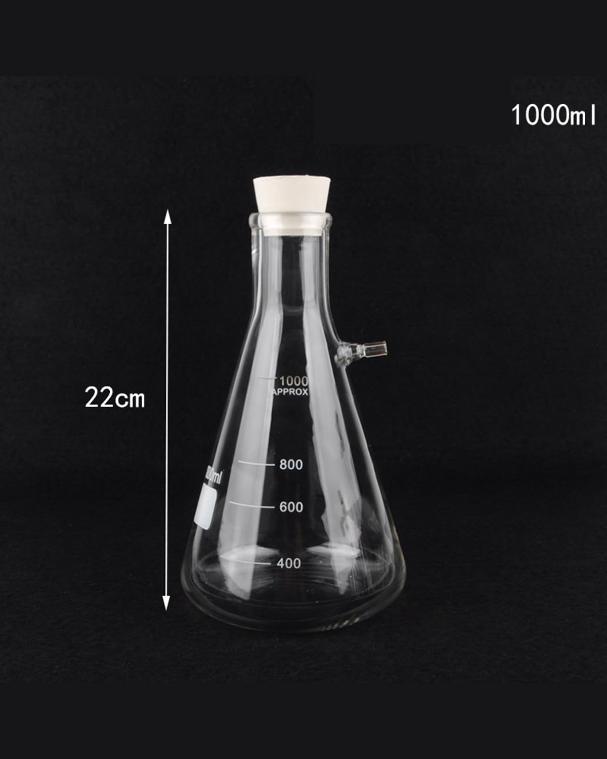 Apparecchio per Filtraggio Sottovuoto, 250/500/1000ml, Pallone Filtrante con Imbuto E Pompa, Kit di Filtraggio per Aspirazione in Vetro, Esperimento Fisico 1000ml
