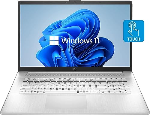 Image of HP 2023 17 Laptop, 17.3 inch HD+ Touchscreen, Intel Core i7-1355U Processor, 64GB RAM, 2TB SSD, Webcam, HDMI, Backlit Keyboard, Wi-Fi, Windows 11 Home, Silver
