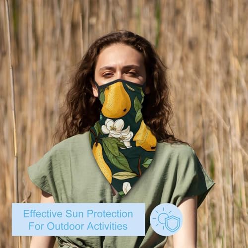 4 Pack Thanksgiving Pear Neck Gaiter Face Scarf Cover Sun Protection Balaclava Cloth Bandanas with Ear Loops3