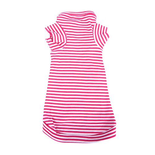 Vêtement pour chat extensible col roulé fuchsia isolant et souple - 3