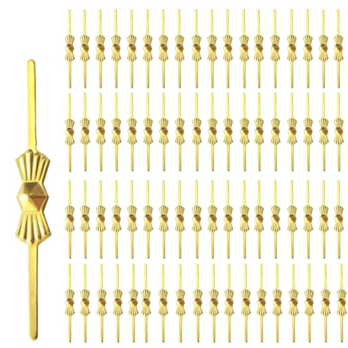 TopHomer Confezione da 100 clip di collegamento per lampadario, farfallina di ricambio, accessorio per sospensione luminosa per restauro di illuminazione con gocce di cristallo (45 mm, dorato)