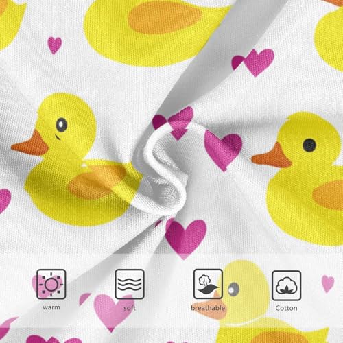 Wusikd Yellow Ducks Girls' Underwear Cotton Heart Polka Dots Girls Briefs Soft Toddler Underwear 2T3