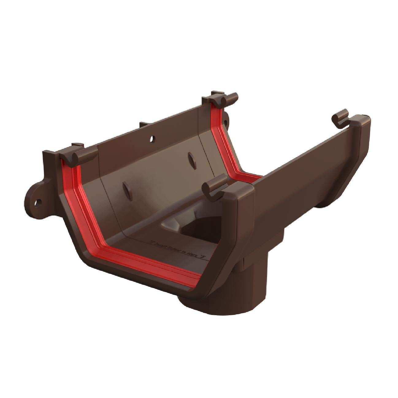 Freeflow Brown Square Gutter Running Outlet, 114Mm Rain Water Systems