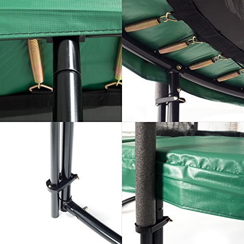 Ampel 24 Outdoor Trampoline grün oder schwarz, Komplettset mit verstärktem Sicherheitsnetz, 4 Ausführungen – Bild 5