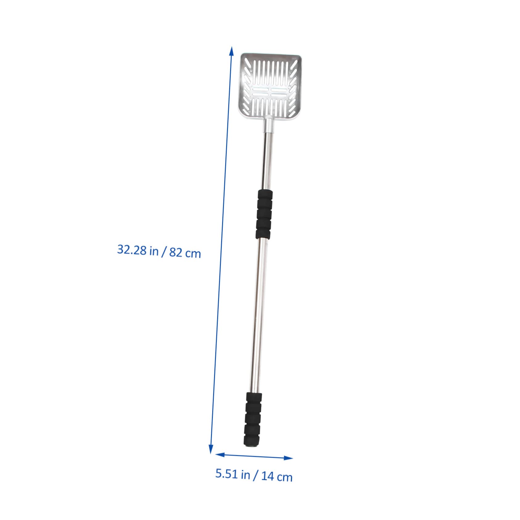 Pelle À Litière Télescopique Métal pour Chats Et Chiens Manche Long Et Confortable Outil Pratique pour Nettoyer La Caisse De Litière Poignée Noire