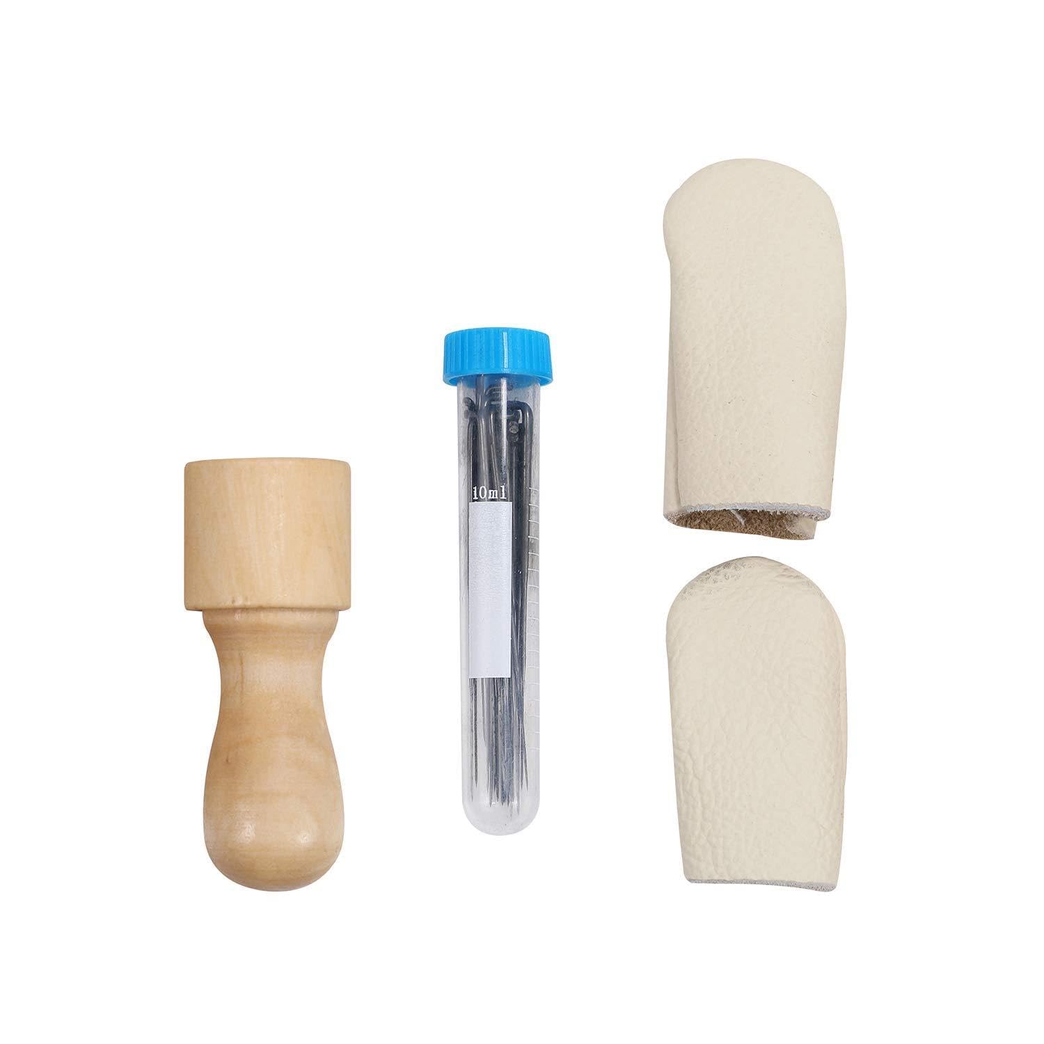 Needle Felting Tool Solid Wood Handle Felt Stitch Punch Tool 20pcs Wool Fleting Tools