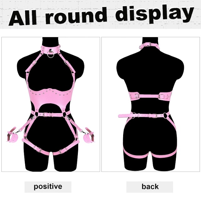 Women's Full Body Harness Bra Garter Belt