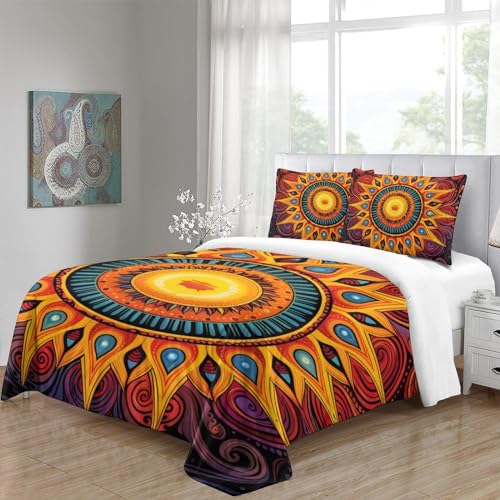 Housse de couette antibactérienne pour lit double en microfibre de polyester