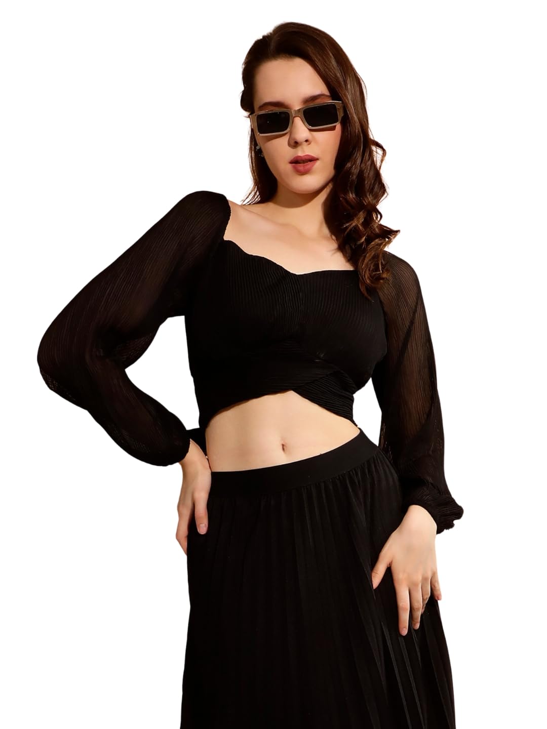 nuevosdamas Women Elegant Solid Blouse Top-picture-29