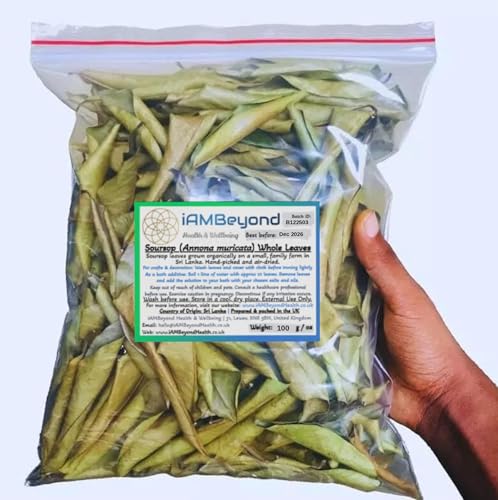 100g (approx. 250 pcs) Organic Dried Soursop Leaves (Whole) (Small)