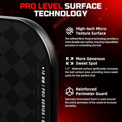 Image of BAGAIL Pickleball Paddles, USAPA Approved Fiberglass Surface Pickleball Set, Lightweight Pickle Ball Rackets with 4 Balls, 1 Bag, Designed in California for Traction and Stability
