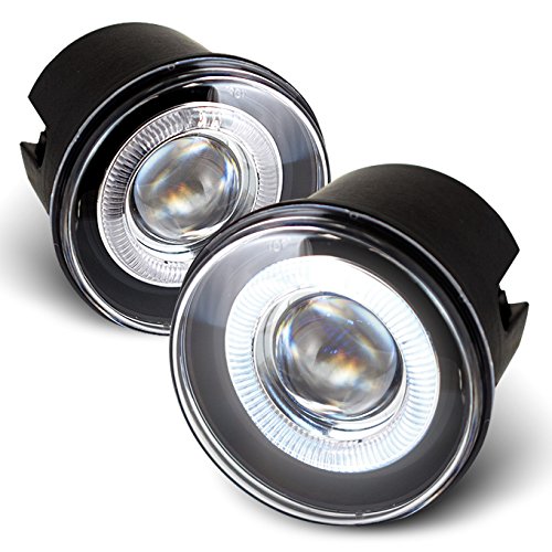 AKKON - For Chrysler 300C | Dodge Charger SRT-8 | Caliber SRT-4 LED Halo Ring Fog Light Assembly W/Switch + Wiring + Relay