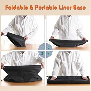 Dog Grass Pad with Foldable Dog Litter Box, Large Liner Base (33”×23”) for Balcony, 2 Artficial Grass Pee Pads for Dogs, Dog Pee Pad Holder, Potty Training