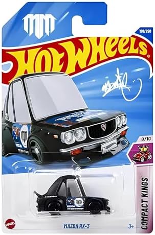 Carrinho Miniatura Hot Wheels Mazda RX-3 Compact Kings Black - HYX24