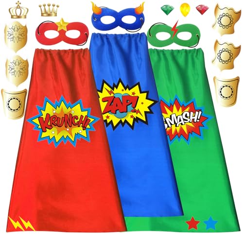 Capas y Máscaras de Superhéroe para Niños 3 Sets miniatura 2
