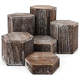 Sechseck Dekosäulen aus Holz
