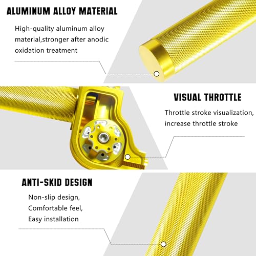 Image of Motorcycle Throttle Assembly,7 /8 inch Quick Twist Throttle Grips with Throttle Cable Aluminum Alloy Universal for CRF KLX SSR TTR 110 125 150 250cc Dirt Pit Bike ATV Mini Bike