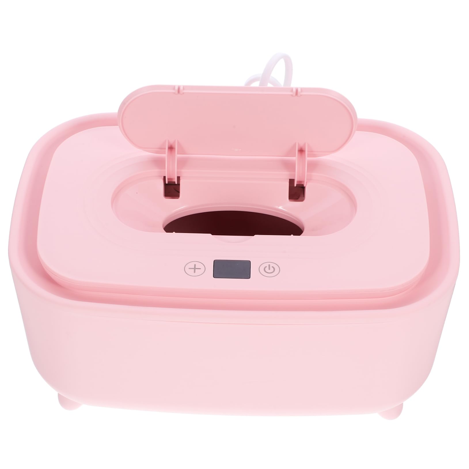 PRETYZOOM 2 Pièces Boîte de tissus chaude et humide intelligente distributeur tu Chauffage simplement porte-lingettes bébé chauffe-lingettes portable essuie-tout chauffe lingette USB pp rose