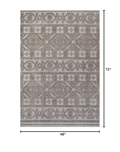 Tapete Eyely Geométrico 121x91 cm Gris/Ivory Interior Exterior miniatura 2