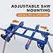 TOYAKI Miter Saw Stand With Wheels, Folding Work Table With Quick Release Tool Mounting System, Portable Saw Horse With 500 Lbs Load Capacity