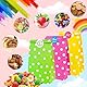 rokrist 50 Stück Papiertüten, Bunte Geschenktüten mit 66 Aufkleberfür, Bunte Kraftpapier Partytüten, für Weihnachten Partys, Hochzeiten, Geburtstag, Feiern, Süßigkeiten, DIY