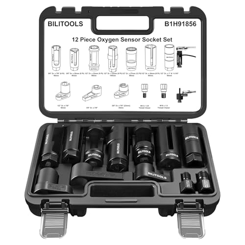 BILITOOLS 12-Piece O2 Oxygen Sensor Socket Set 7/8