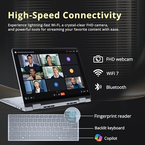 Image of Dell Plus 14 inch 2K 2-in-1 Touchscreen Laptop, Intel Ultra 9 288V, 32GB LPDDR5X, 3TB Storage(2TB SSD+1TB Docking Station Set), Intel Arc Graphics, Backlit Keyboard, Fingerprint, Wi-Fi 7, Win 11, Blue