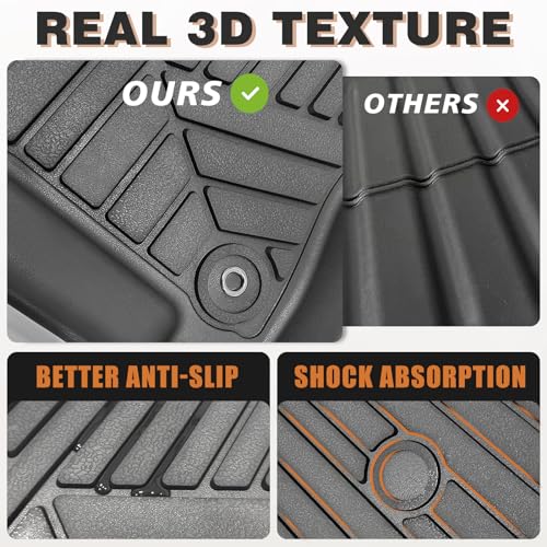 Image of TripleAliners Truck Mat Compatible with 2019-2026 RAM 1500 5.7FT Accessories, Truck Bed Mat Heavy Duty Custom Fit All Weather Protection TPE Pickup Liner, with Floor Mats