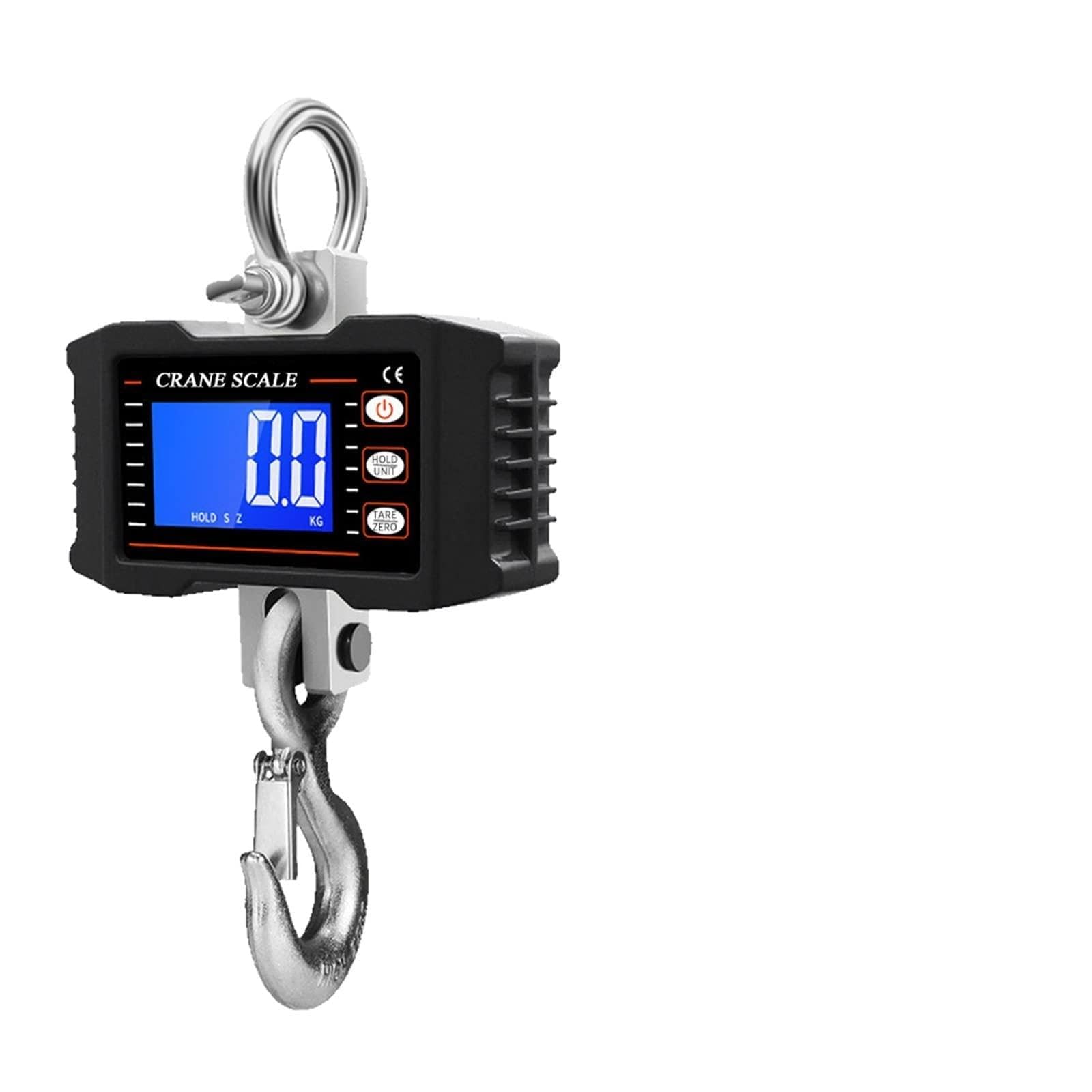 Crane Scale, Digital Hanging Scale with Remote Control 1000kg/ 2204lbs Heavy Duty Crane LCD Backlight Industrial Hook Scales Unit(Nero)