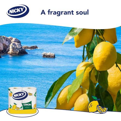 Nicky Lemon Kitchen Towel – Pack of 16 Rolls, 100 Sheets of 2 Layers per Roll, Extra Absorbent Paper, Lemon Perfumed, Recyclable Packaging, 100% Pure Cellulose, FSC Certified - Image 5