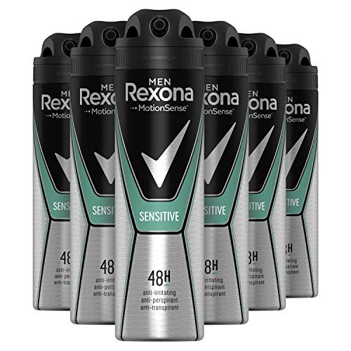 Rexona Deodorant Men Sensitive Anti-transpirant Spray - 6 x 150ml - Voordeelverpakking