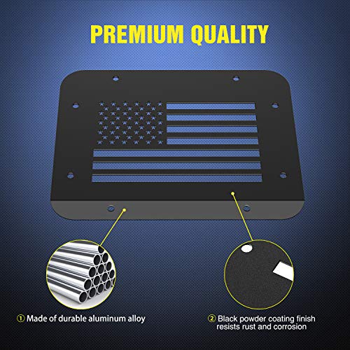Image of Nilight Spare Tire Carrier Delete Filler Plate Tailgate Vent-Plate Cover Exterior Accessories for 2007-2017 Wrangler JK & Unlimited