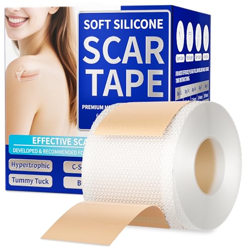 MasterMo Medical Grade Silicone Scar Sheets & Tape - Ultra Soft, Hypoallergenic Rolls (1.6”x60