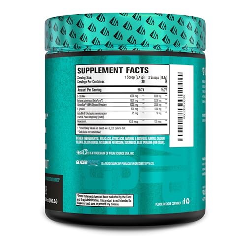 Image of Jacked Factory Pumpsurge Caffeine Free Pre Workout for Men & Women - Nootropic Booster & Stim Free Pre Workout - Intense Pumps, Enhanced Focus - 30 Servings, Blue Raspberry
