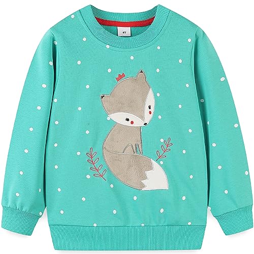 Bumeex Toddler Girl Sweatshirt Clothes Outfit,Cotton Crewneck Chr...