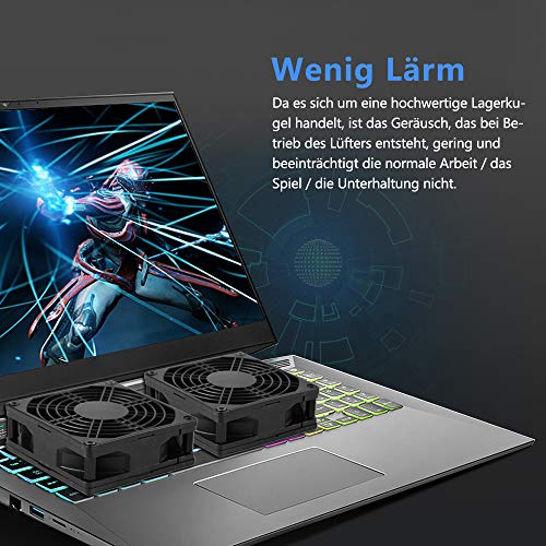 AMTSEE Ventilatore USB da 120 mm, doppio PC, 3