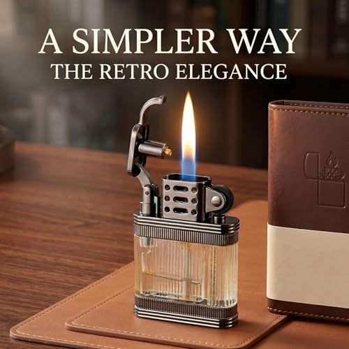 Encendedor recargable de butano con tanque transparente miniatura 4